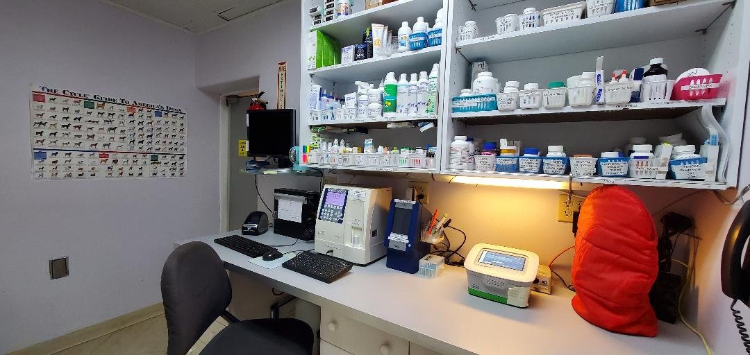 In-house pharmacy at Cal City Pet Clinic